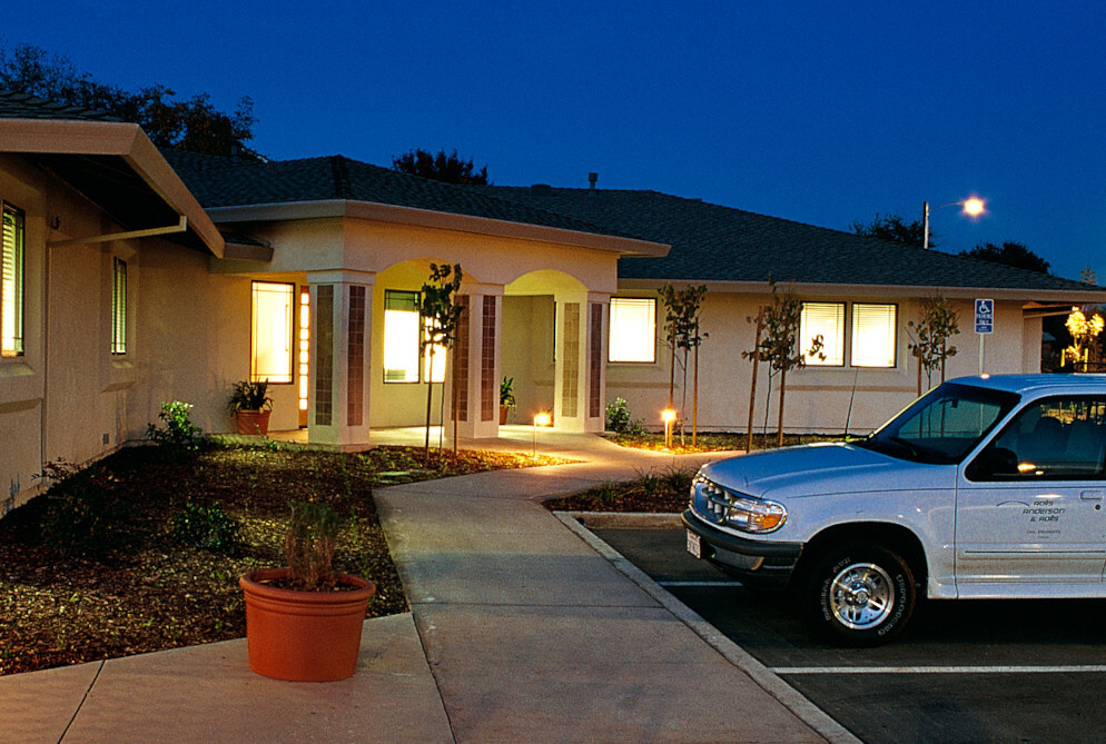 office-front-night
